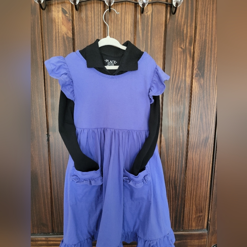 Short sleeve dress with Uniform long sleeve shirt - Picture 2 of 11